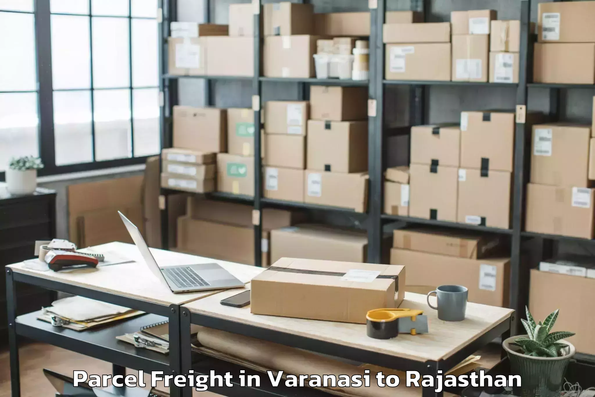 Reliable Varanasi to Jaisalmer Parcel Freight